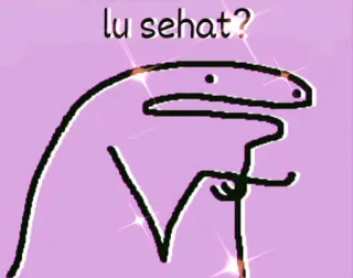 ✨ 30aa080e lu sehat? มีม, คำถาม, ตัวละคร, คนก้างปลา, อินโดนีเซีย telegram sticker