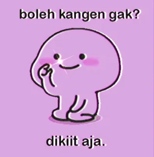 ✨ 797fc4be boleh kangen gak?
dikiit aja. การ์ตูน, น่ารัก, น่าเอ็นดู, คิดถึง, ความรัก, ความรักใคร่, ภาพเคลื่อนไหว telegram sticker