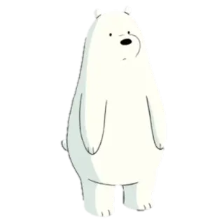 🐼 2df8365f Ice Bear We Bare Bears Kreskówka, Niedźwiedź, Niedźwiedź polarny, We Bare Bears, Słodki, Postać telegram sticker
