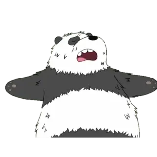 🐼 3782cb28 Panda We Bare Bears Panda, We Bare Bears, Kreskówka, Niedźwiedź, Animacja telegram sticker