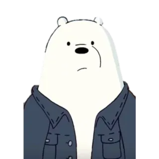 🐼 a93f7a85 Ice Bear We Bare Bears Kreskówka, Niedźwiedź, Niedźwiedź polarny, Postać, Słodki, WBB telegram sticker