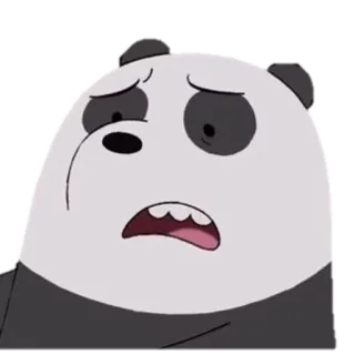 🐼 b0408b12 Panda We Bare Bears Kreskówka, Panda, Smutny, Niedźwiedź, We Bare Bears telegram sticker