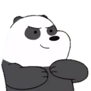 🐼 c238f4fa Panda We Bare Bears Panda, We Bare Bears, Kreskówka, Zabawne, Animacja, Naklejka telegram sticker