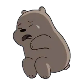 🐼 e4fb987b Ice Bear We Bare Bears Kreskówka, Niedźwiedź, Smutny, Słodki, We Bare Bears, Ice Bear telegram sticker