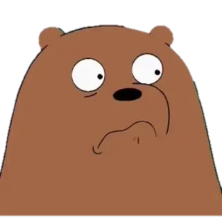 🐼 e678b1ad Grizz We Bare Bears Kreskówka, Niedźwiedź, Między nami misiami, Niedźwiedź Grizzly, Grizz telegram sticker