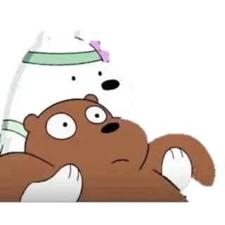 🐼 f75f67f4 We Bare Bears Kreskówka, Niedźwiedzie, We Bare Bears, Ice Bear, Grizz, Pan-Pan telegram sticker