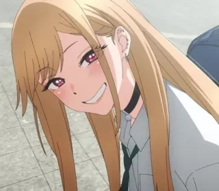 🌟 b940a866 Marin Kitagawa My Dress-Up Darling anime, girl, smile, Marin Kitagawa, My Dress-Up Darling telegram sticker