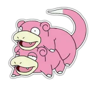 ⏳ c98d8322 Slowbro Pokemon 포켓몬, 야도란, 야돈, 분홍색, 동물 telegram sticker