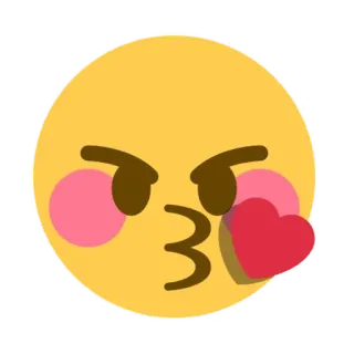 😊 6f3193aa Эмодзи, Поцелуй, Сердце, Любовь, Нежность, Румянец telegram sticker