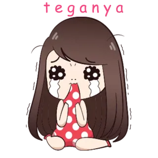 😓 8271d783 Baby It's OK llorando, triste, emocional, dibujos animados, chica, lágrimas whatsapp sticker