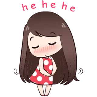 🙈 ab59b60e Love like e amor, dibujos animados, chica, linda, cariñoso whatsapp sticker