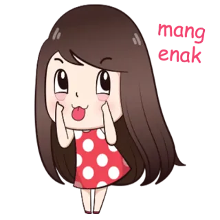 😜 abe7c775 dibujos animados, chica, linda, kawaii, sacando la lengua, juguetona whatsapp sticker