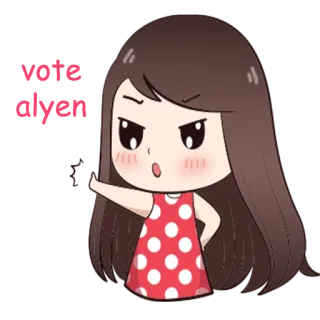 😤 ca0a61f9 Dibujo animado, Chica, Lindo, Molesta, Señalando whatsapp sticker