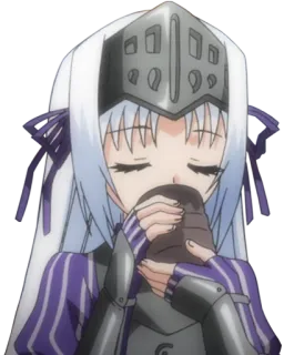 ☕ 9fb78710 อนิเมะ, อัศวิน, ดื่ม, ตัวละคร, ผู้หญิง telegram sticker