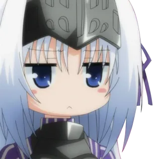 😐 b115b8de อนิเมะ, ผู้หญิง, จิบิ, อัศวิน, ชุดเกราะ, น่ารัก, มังงะ, ตัวละคร telegram sticker