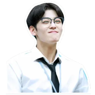 ☺️ 11225b39 Person, Mann, Brille, Krawatte, weißes Hemd, Porträt telegram sticker