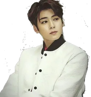 😒 16f068c5 Porträt, Asiatischer Mann, Mode, Weiße Jacke, Koreanisch, Hübsch telegram sticker