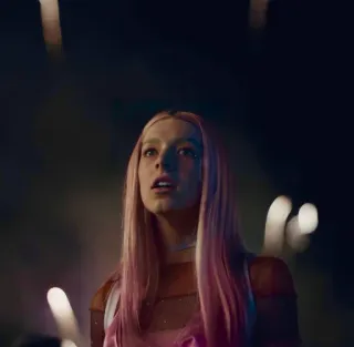 😐 4bd21cec woman, pink hair, portrait, girl whatsapp sticker