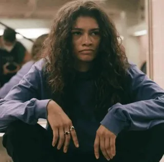 🎆 48b85893 Zendaya Euphoria zendaya, euphoria, aktris, acara tv, drama telegram sticker