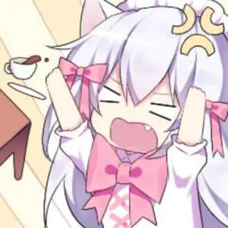 💢 1eeca7ad anime, catgirl, frustrated, cute, kawaii, angry, upset telegram sticker