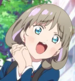 😆 99b27571 anime, girl, cute, illustration, portrait, character telegram sticker