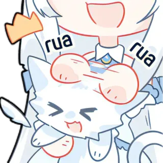🐱 c2523479 rua rua anime, cute, character, cat, kawaii telegram sticker