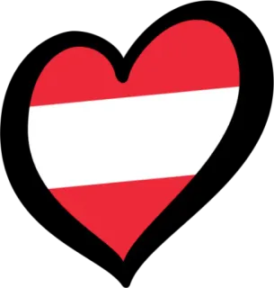 🇦🇹 e576b627 флаг, австрия, сердце, страна, нация whatsapp sticker