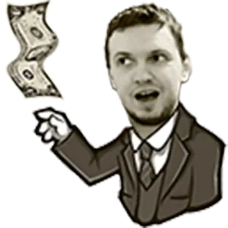 🤑 68ece6bc 남자, 돈, 정장, 넥타이, 부, 부자, 제스처, 사업, 금융 telegram sticker