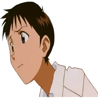 😧 0bb52015 Shinji Ikari Neon Genesis Evangelion Anime, Traurig, Eva, Nerv, Pilot telegram sticker
