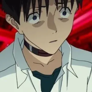 ⚰ 783b6d65 Shinji Ikari Neon Genesis Evangelion Anime, nervös, geschockt, Junge, Eva telegram sticker