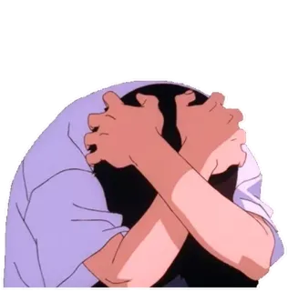 🥵 9e09574a Anime, Traurig, Emotional, Weinend, Depression telegram sticker