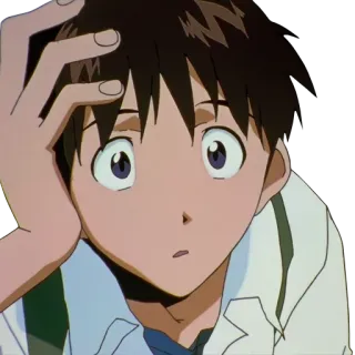 😯 a708068b Shinji Ikari Neon Genesis Evangelion Anime, Nervös, Anime Junge, Nervös, Evangelion telegram sticker