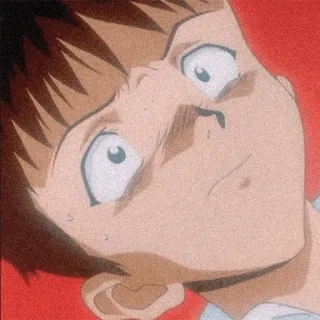 😳 abf6a82b Shinji Ikari Neon Genesis Evangelion anime, kreskówka, postać, Evangelion, nerwowy, nerwowy, Shinji, Shinji Ikari telegram sticker
