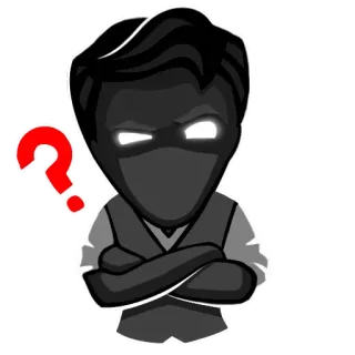 ❓ b8036a55 dibujo animado, signo de interrogación, misterio, personaje, confundido, desconocido telegram sticker