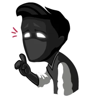 🙋 fac4df3f personaje, sombra, pegatina, dibujo animado, ilustración telegram sticker