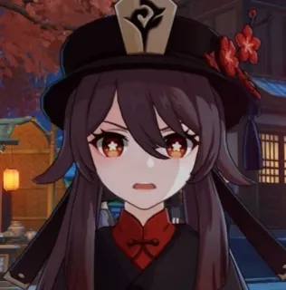 😡 2d203f7a Hu Tao Genshin Impact Anime, Videogioco, Genshin Impact, Hu Tao, Personaggio, Ragazza telegram sticker