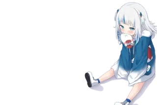 😔 5dca1ec4 Gawr Gura Anime, Carino, Squalo, Gawr Gura, VTuber telegram sticker