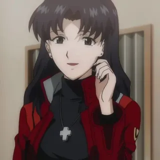 🥰 f56ba6c4 Misato Katsuragi Neon Genesis Evangelion Anime, Charakter, Frau, Misato, Evangelion telegram sticker