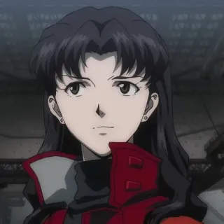 😠 fffe3b1c Misato Katsuragi Neon Genesis Evangelion Anime, Charakter, Misato Katsuragi, Evangelion telegram sticker