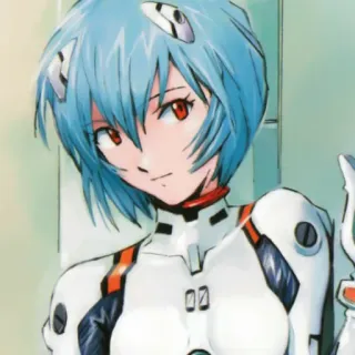 📓 0f6858eb Rei Ayanami Neon Genesis Evangelion Рэй Аянами, Евангелион, Аниме, Персонаж, Девушка, Синие волосы telegram sticker
