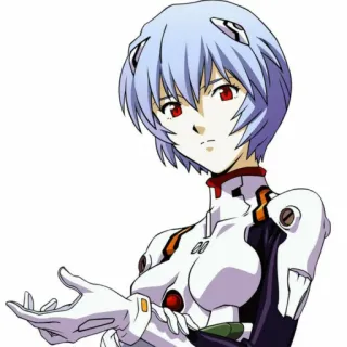 📓 105e3d0c Rei Ayanami Neon Genesis Evangelion Аниме, Персонаж, Рей Аянами, Евангелион telegram sticker