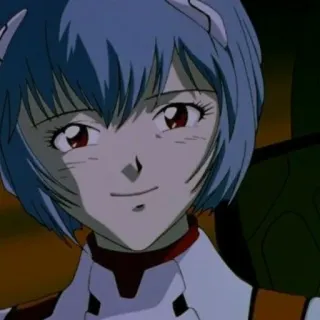 📓 1734bac2 Rei Ayanami Neon Genesis Evangelion Аниме, Рэй Аянами, Евангелион, Персонаж, голубые волосы, аниме девушка telegram sticker