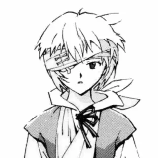 📓 3e6898ed Аниме, Манга, Персонаж, Забинтованный глаз, Искусство, Иллюстрация telegram sticker