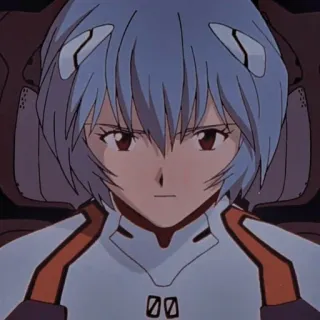 📓 4472ae00 Rei Ayanami Neon Genesis Evangelion Аниме, Рей Аянами, Евангелион, Персонаж, Робот, Пилот telegram sticker