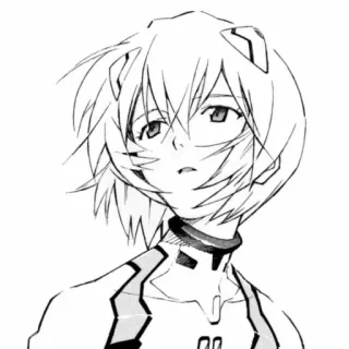 📓 56842a18 Rei Ayanami Neon Genesis Evangelion Аниме, Манга, Робот, Рей Аянами, Евангелион telegram sticker