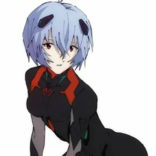 📓 689037b0 Rei Ayanami Neon Genesis Evangelion Аниме, Рей Аянами, Евангелион, Робот, Меха, Персонаж telegram sticker