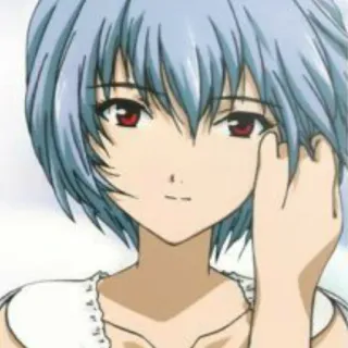 📓 ac9261bd Rei Ayanami Neon Genesis Evangelion Аниме, Персонаж, Рэй Аянами, голубые волосы, Евангелион, Манга telegram sticker