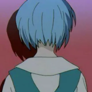 📓 c753820b Rei Ayanami Neon Genesis Evangelion аниме, Рей Аянами, Евангелион, голубые волосы telegram sticker