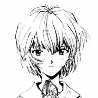 📓 d895053e Rei Ayanami Neon Genesis Evangelion Аниме, Манга, Рэй Аянами, Евангелион, Фанатское творчество telegram sticker