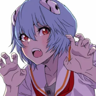 📓 f29f0ce5 Rei Ayanami Neon Genesis Evangelion Аниме, Рей Аянами, Евангелион, Манга, Персонаж telegram sticker